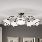 Antica ceiling light in country house style, 5-bulb