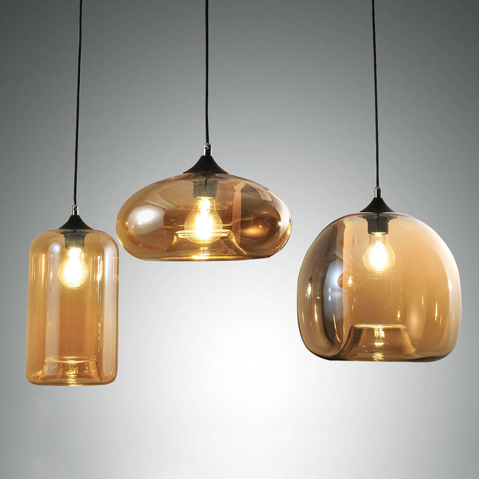 Pendelleuchte Fiona, 3-flammig, Glas