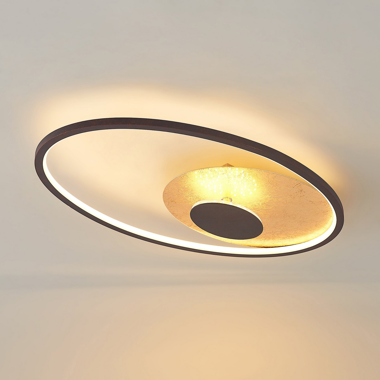 Feival LED Plafondlamp L61 Rust/Gold - Lindby