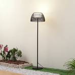 Lucande LED-gulvlampe Heribio, svart, jern, 153 cm