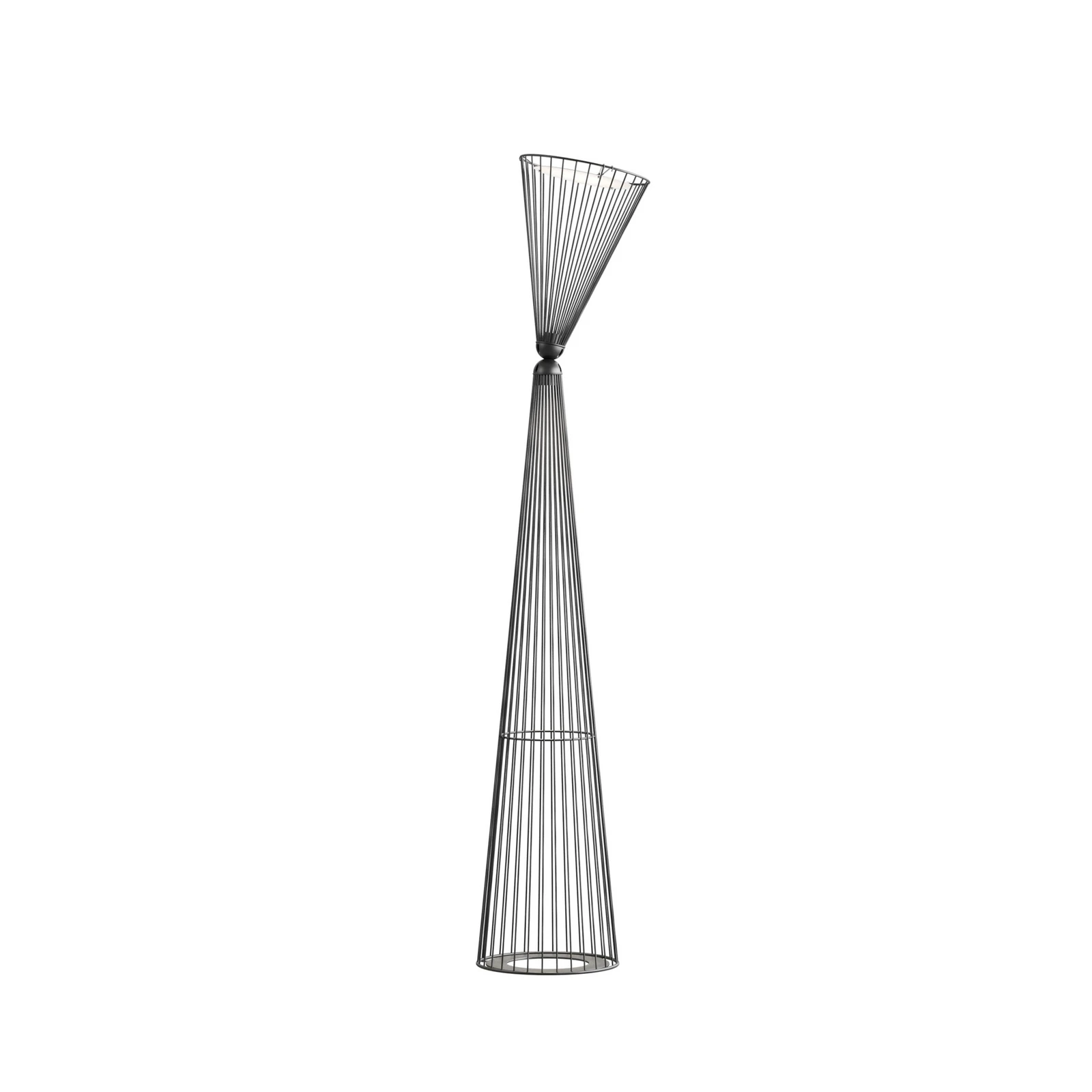 Karman LED āra stāvlampa Ikonika, melna, augstums 180 cm IP55