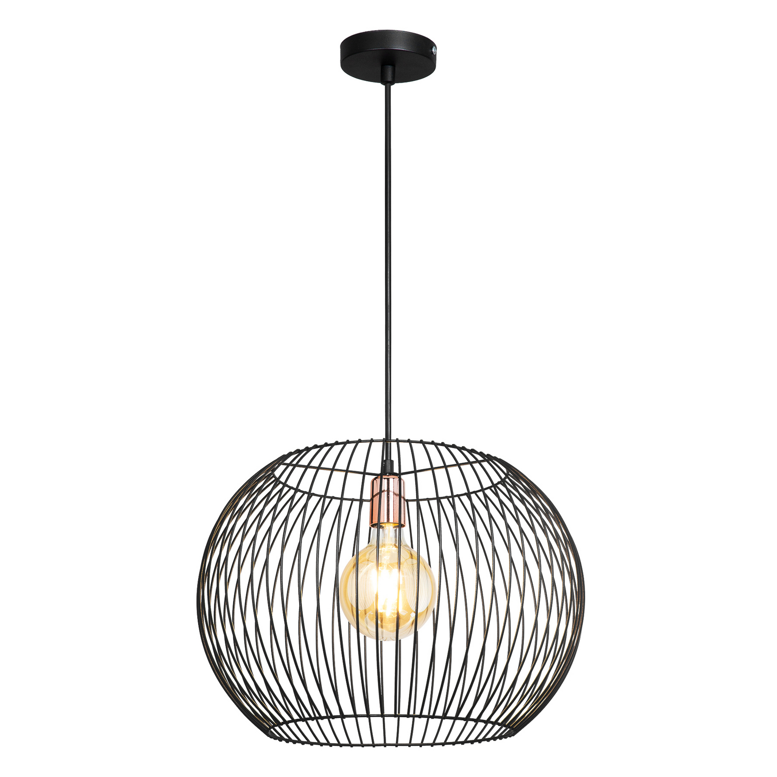 Cordano lógó világítás, fekete, Ø 48 cm, fém