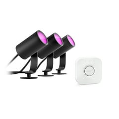 Philips Hue LED spotlámpa Lily, 3 darabos készlet, bridge, RGB, CCT, IP65