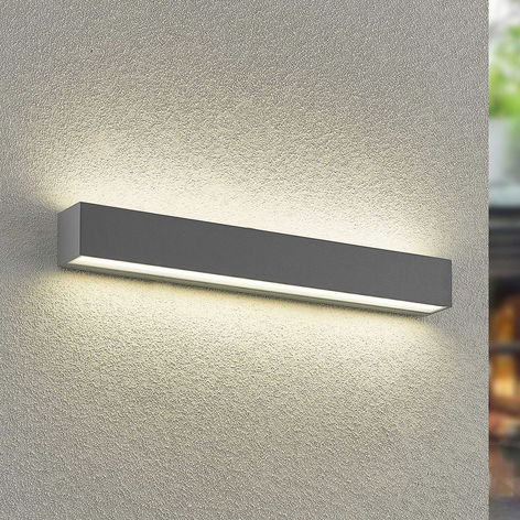 Arcchio Lengo LED-Wandlampe CCT, 50cm, 2-fl. grau