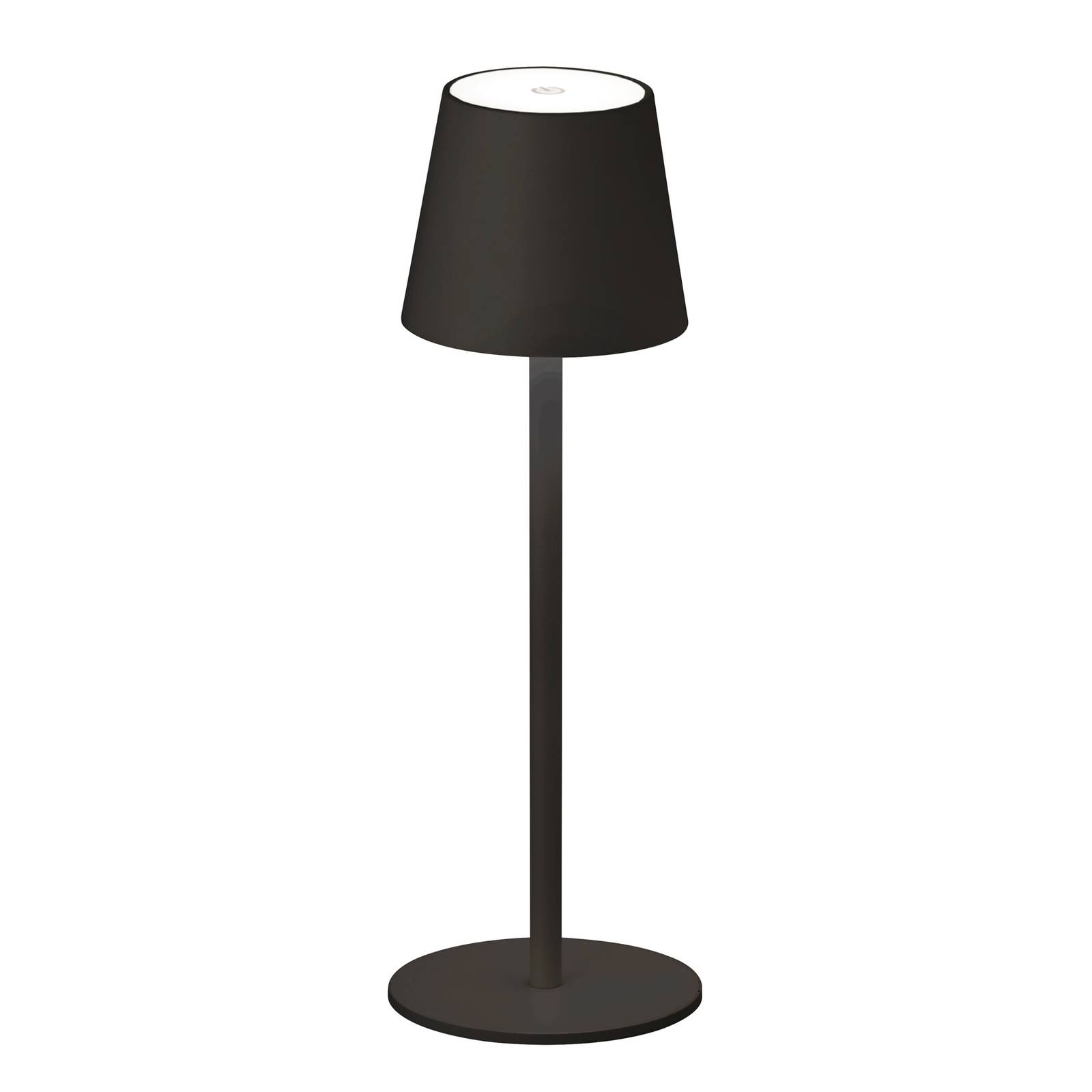 Lampe à poser LED Tropea batterie noir sable