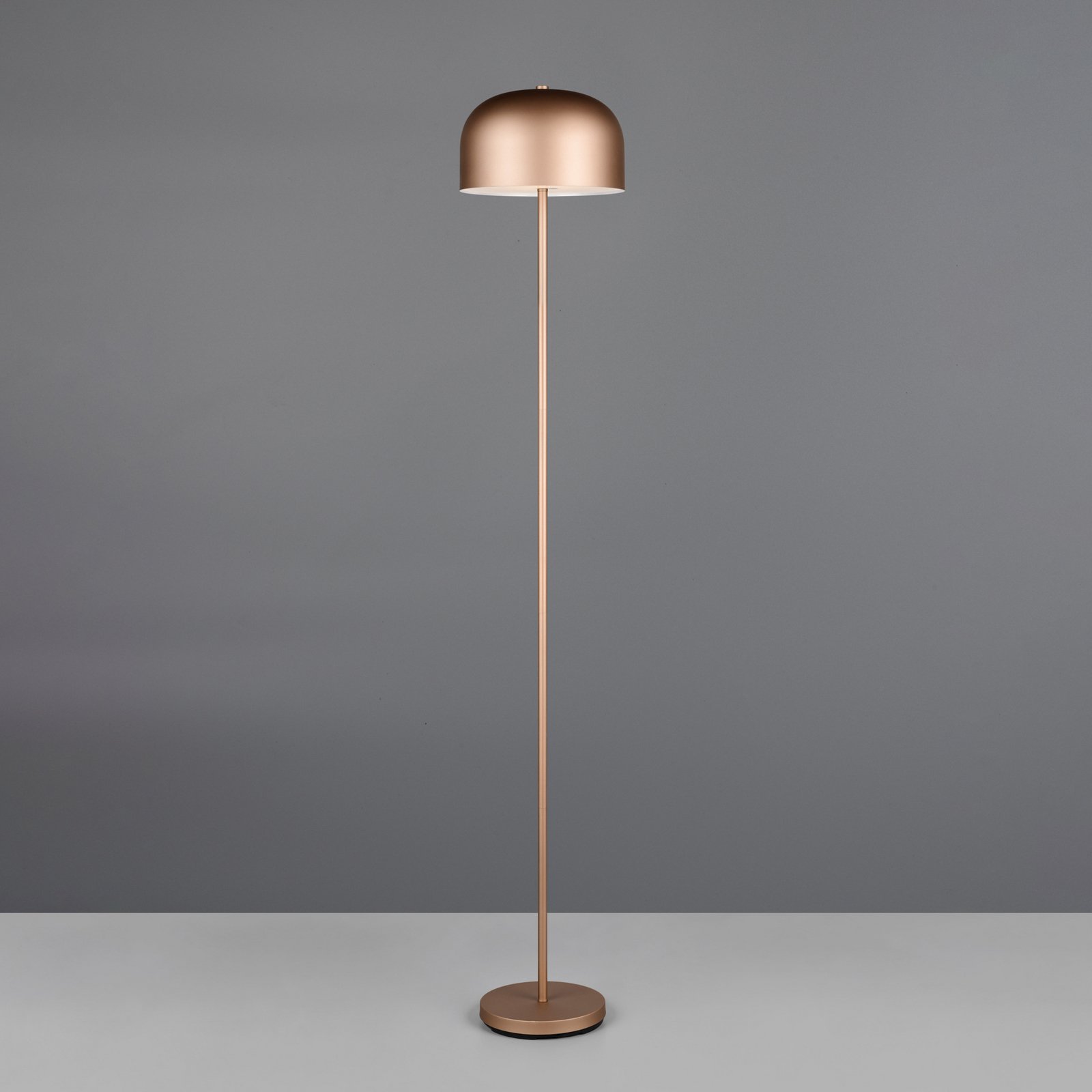 LED акумулаторна стояща лампа Jeff, кафе, с димер, височина 147 cm
