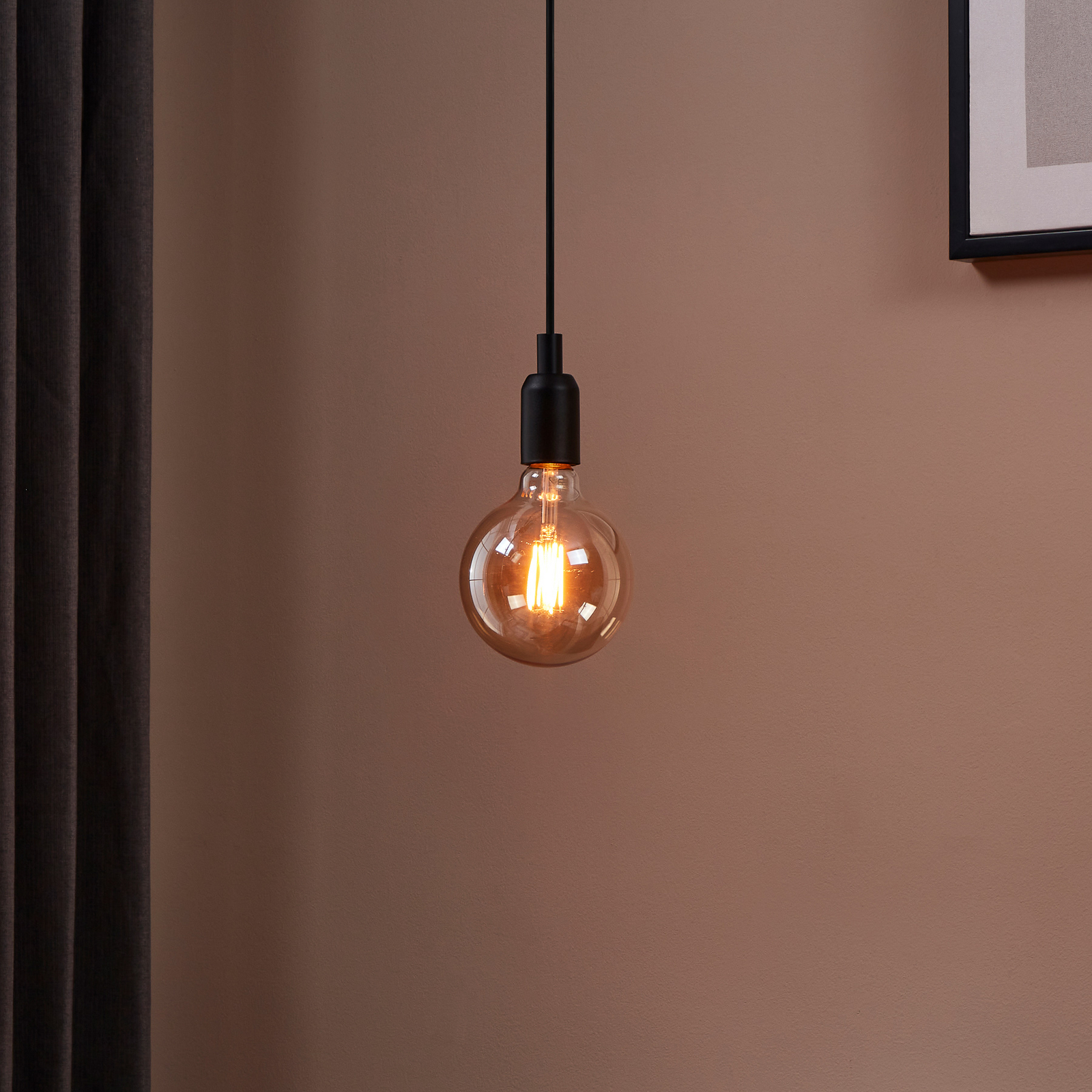 LED gömb lámpa E27 G125 4 W 1700 K filament arany