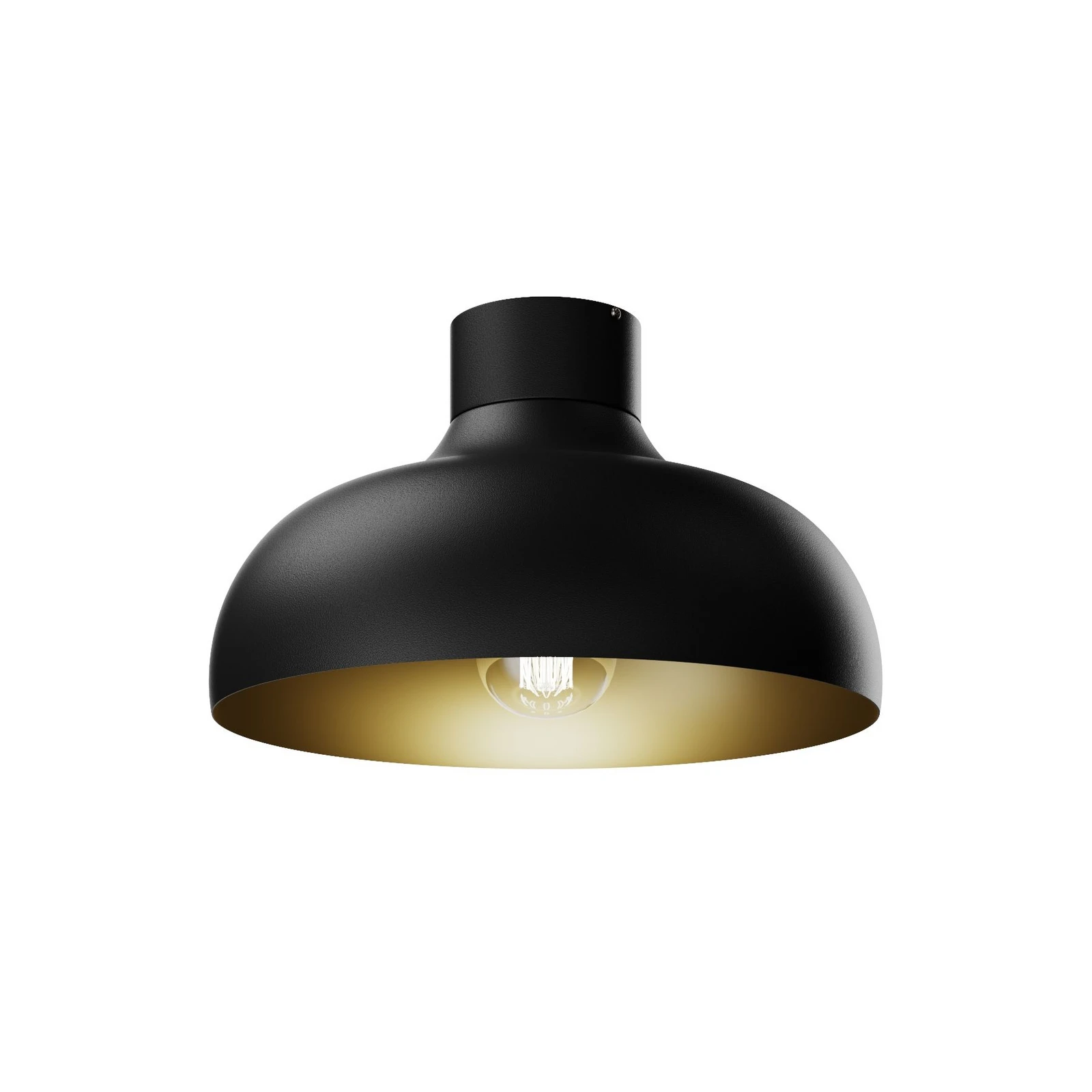 Deckenleuchte Basca, schwarz/gold, Metall, Ø 40 cm, E27