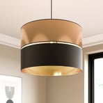 Hilton pendant light, black/gold, 1-bulb