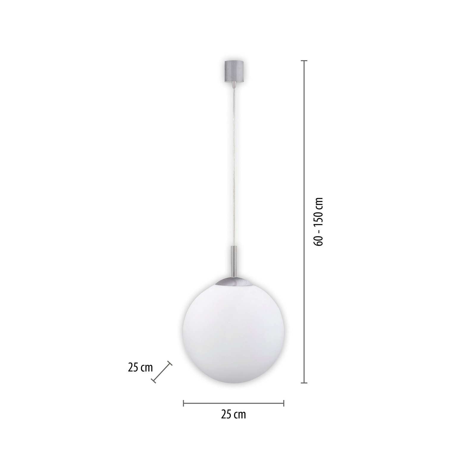 JUST LIGHT. LED hanging light LOLAsmart Bolo, Ø 25 cm, RGB, CCT