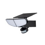 Naelin Zonnecel Wandlamp w/Sensor Zwart - Lindby
