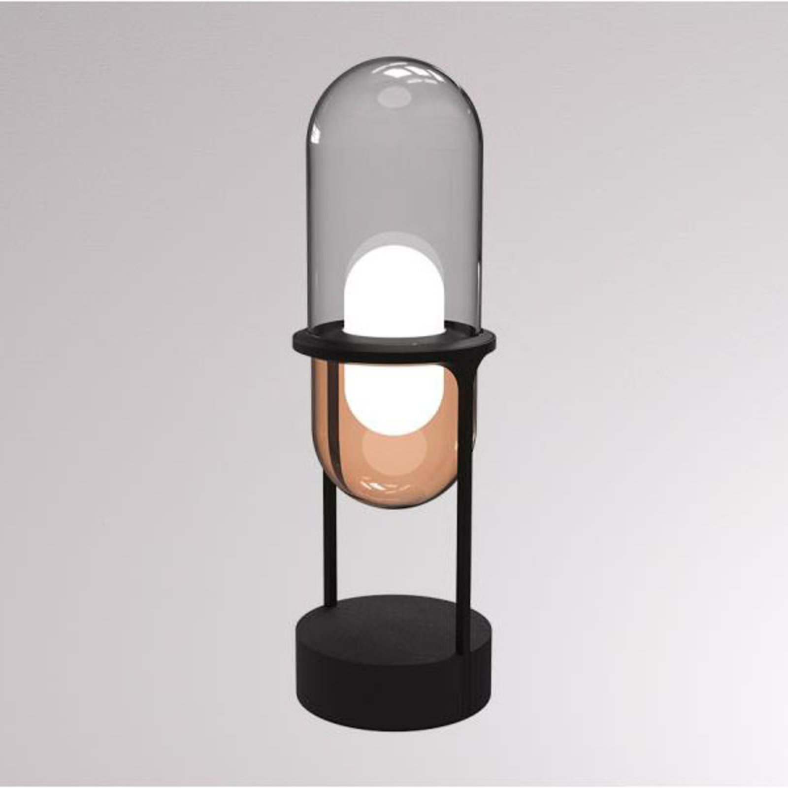 LOUM Pille lampe à poser LED grise/cuivre