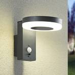 Lindby Eireen aplique exterior solar LED, 15,5 cm