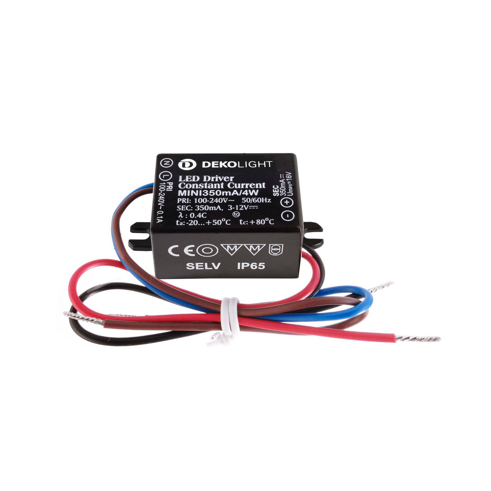 Sterownik LED stałoprądowy, 350 mA, maks. 4 W, IP65, tworzywo sztuczne