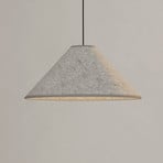 Lampa wisząca Alsager z filcowym kloszem stożkowym