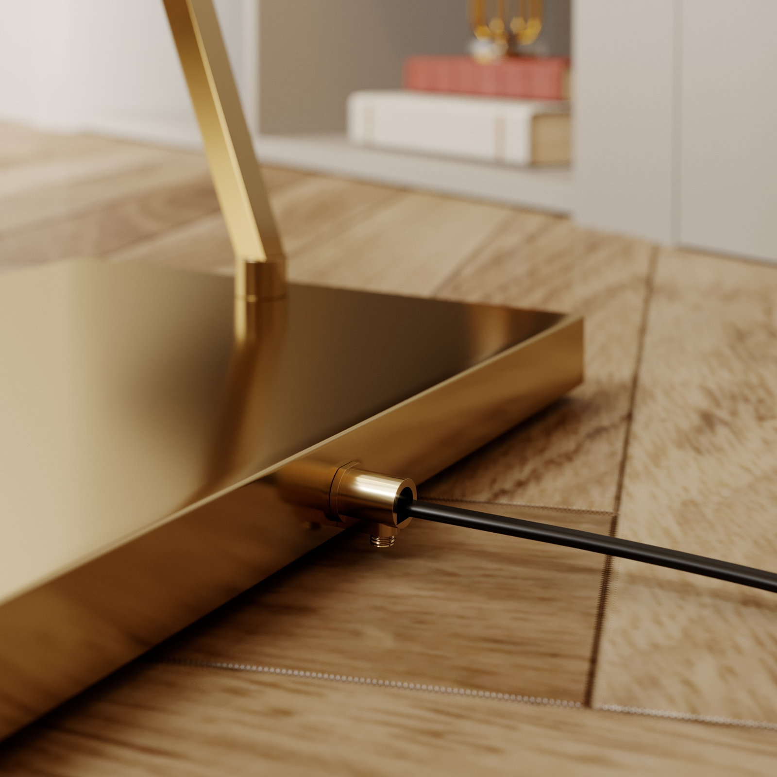 Lucande stāvlampa Evaine, misiņš/melns, 155 cm, E27 Lucande stāvlampa Evaine, misiņš/melns, 155 cm, E27