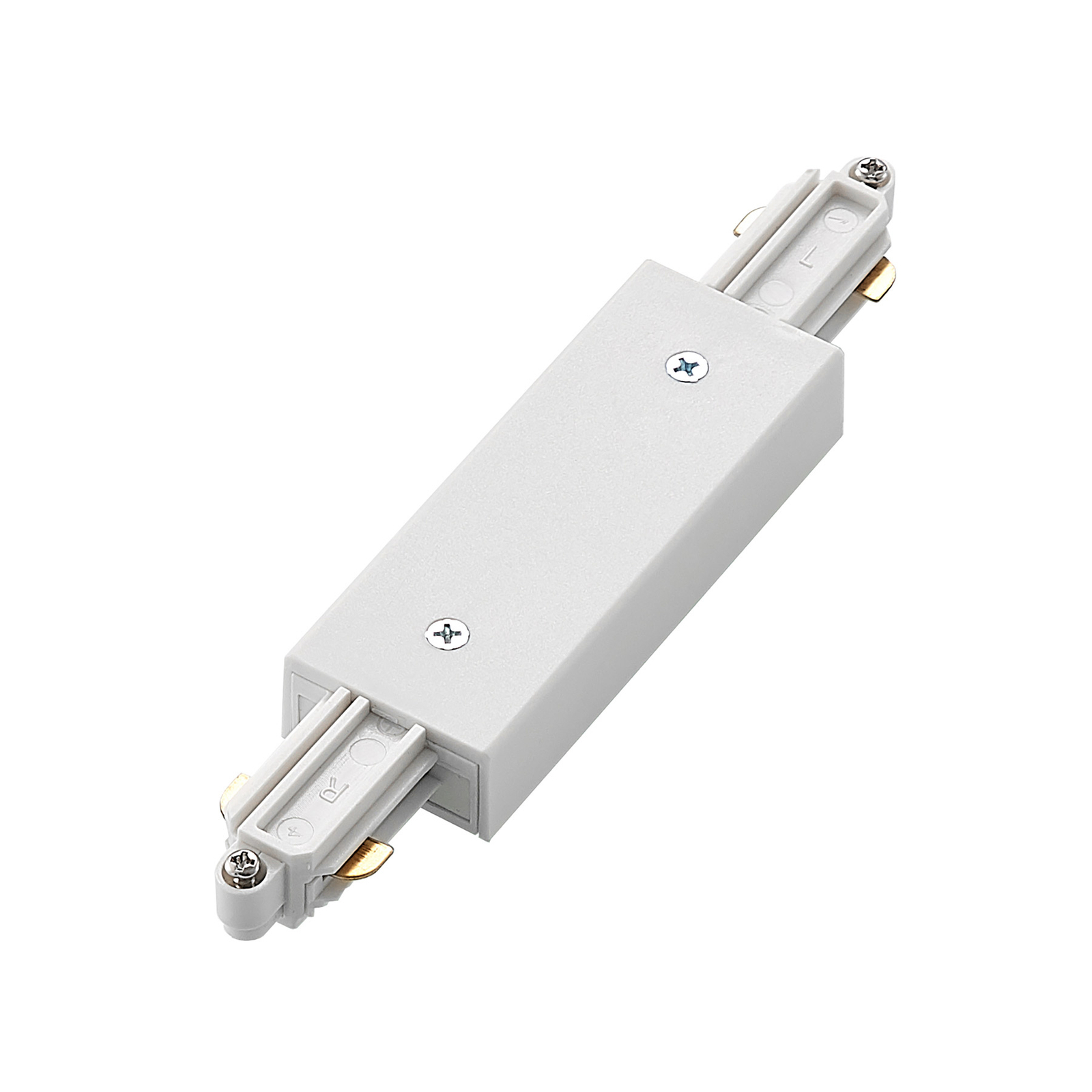 Lindby central power feed Linaro, white, single-circuit track lighting