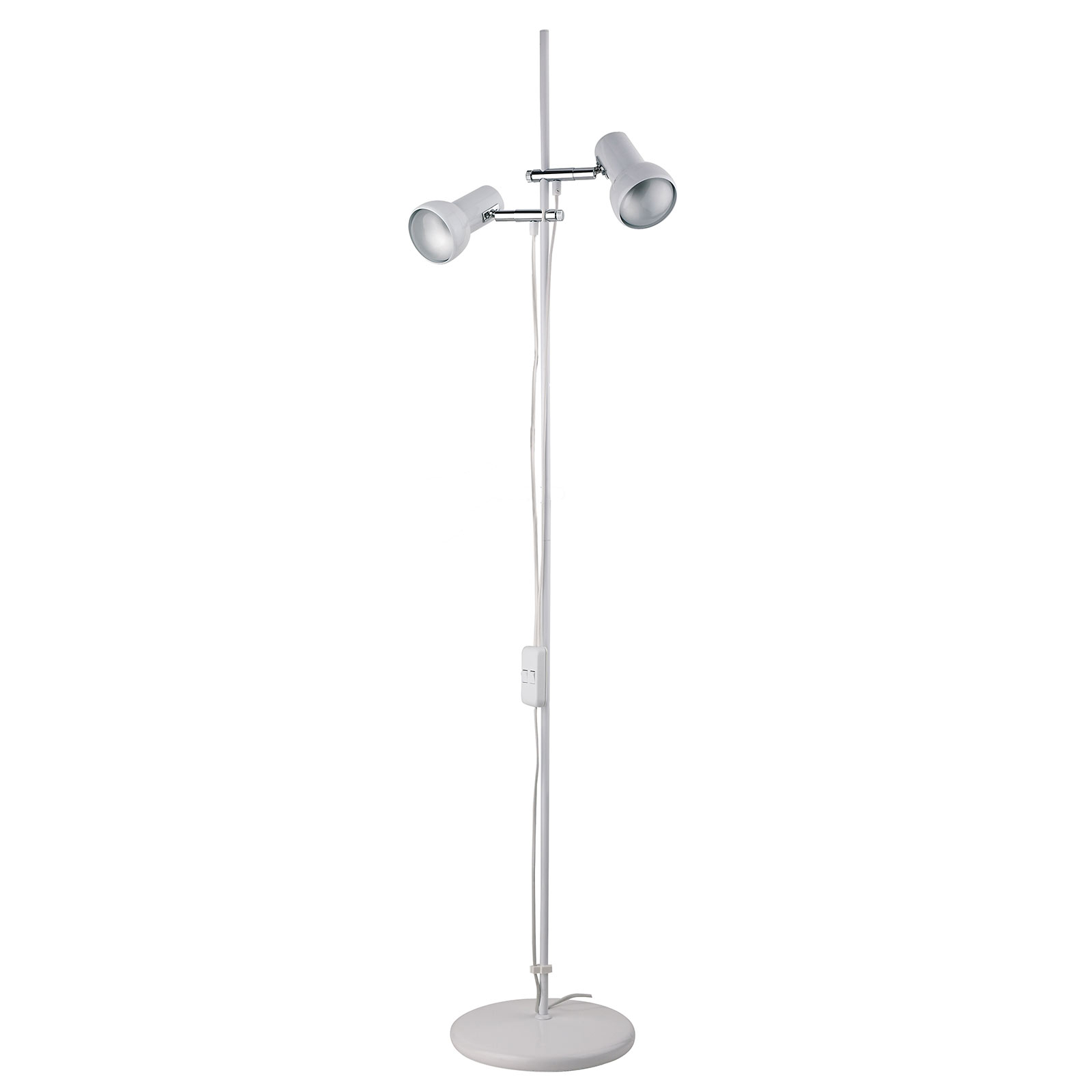 2-bulb floor lamp EIFEL, white