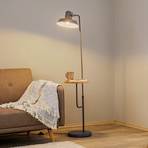 Lindby Berami floor lamp with a shelf, anthracite
