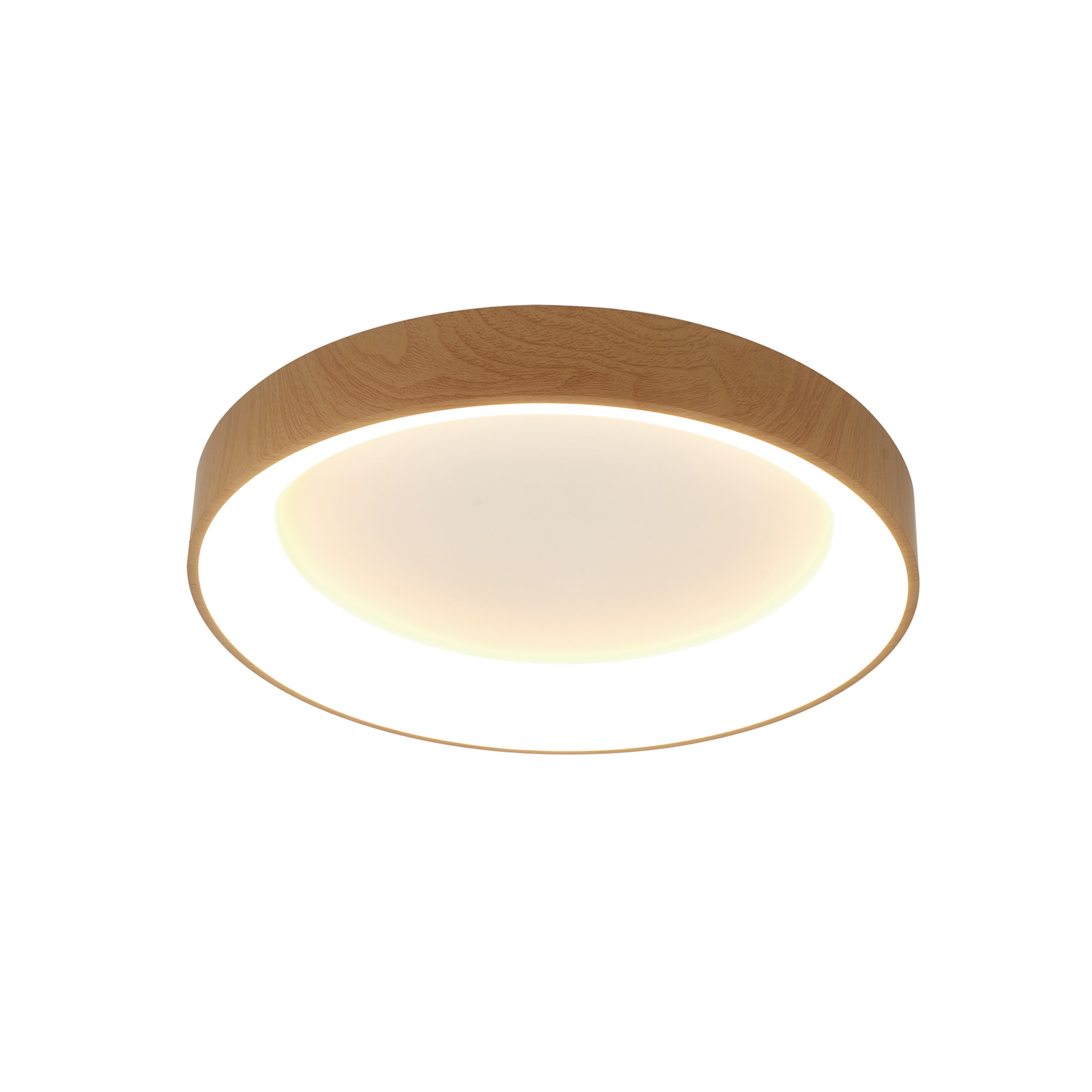 Plafonnier LED Niseko II CCT télécommande Ø38cm couleur bois