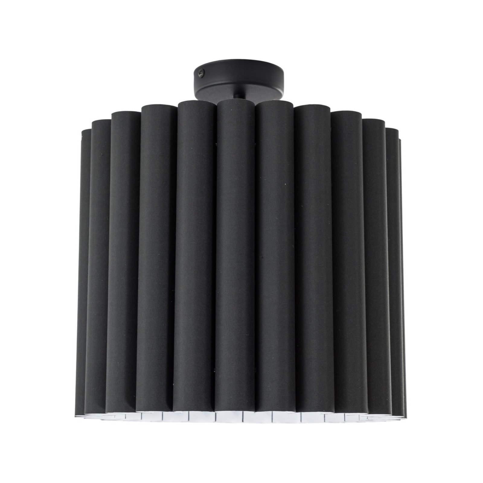 Lampa sufitowa Aria, czarna, mikrofibra, E27