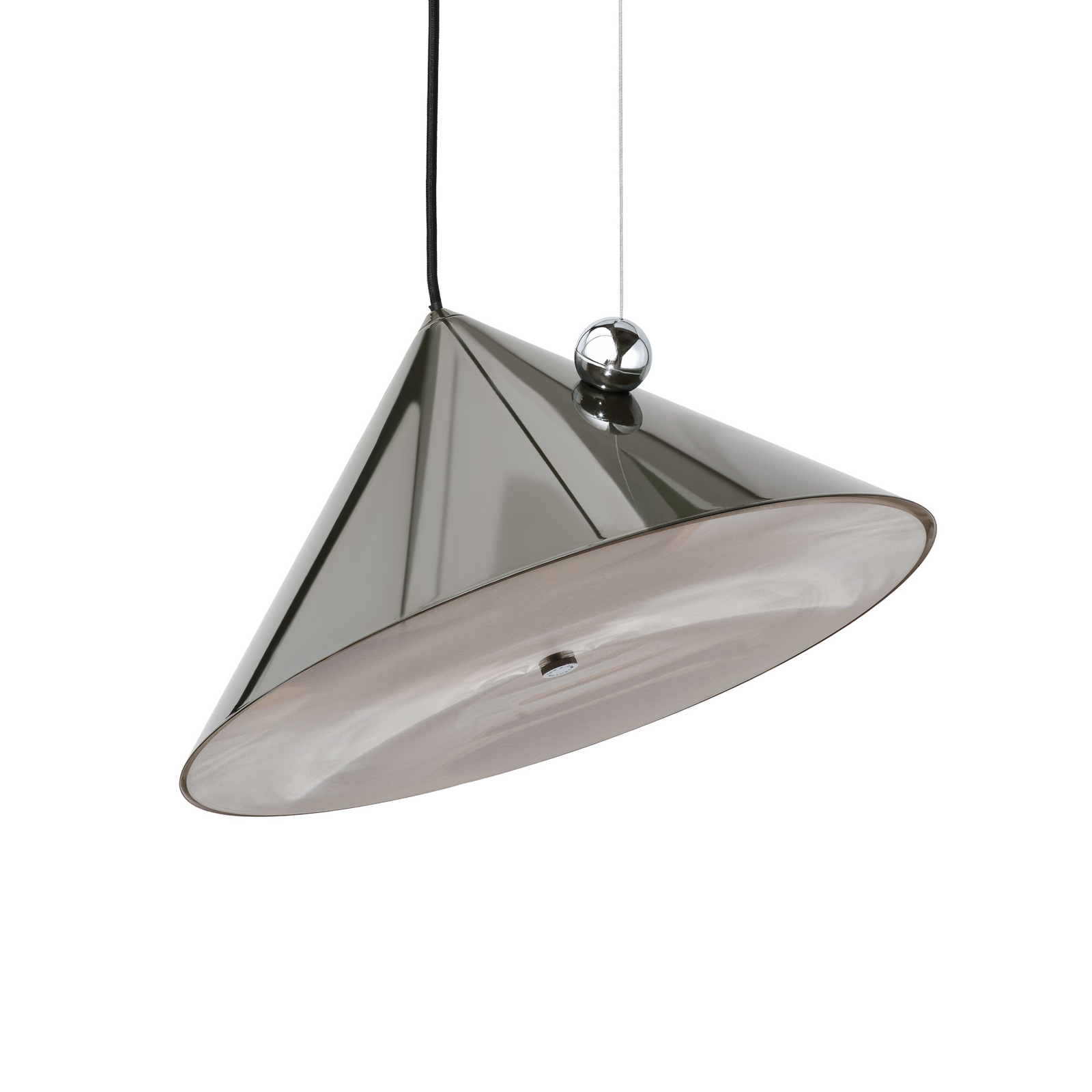 Candeeiro suspenso LED Pose da Tom Dixon, verde, Ø 43 cm, aço regulável