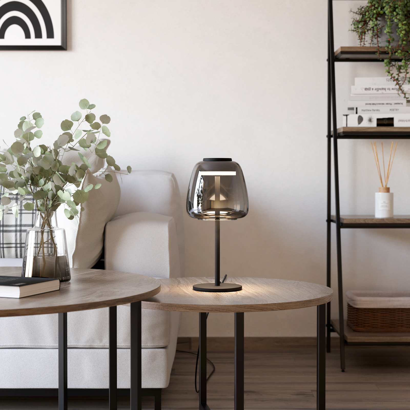 EGLO connect LED stolna lampa Alfero-Z, RGB, CCT, crna