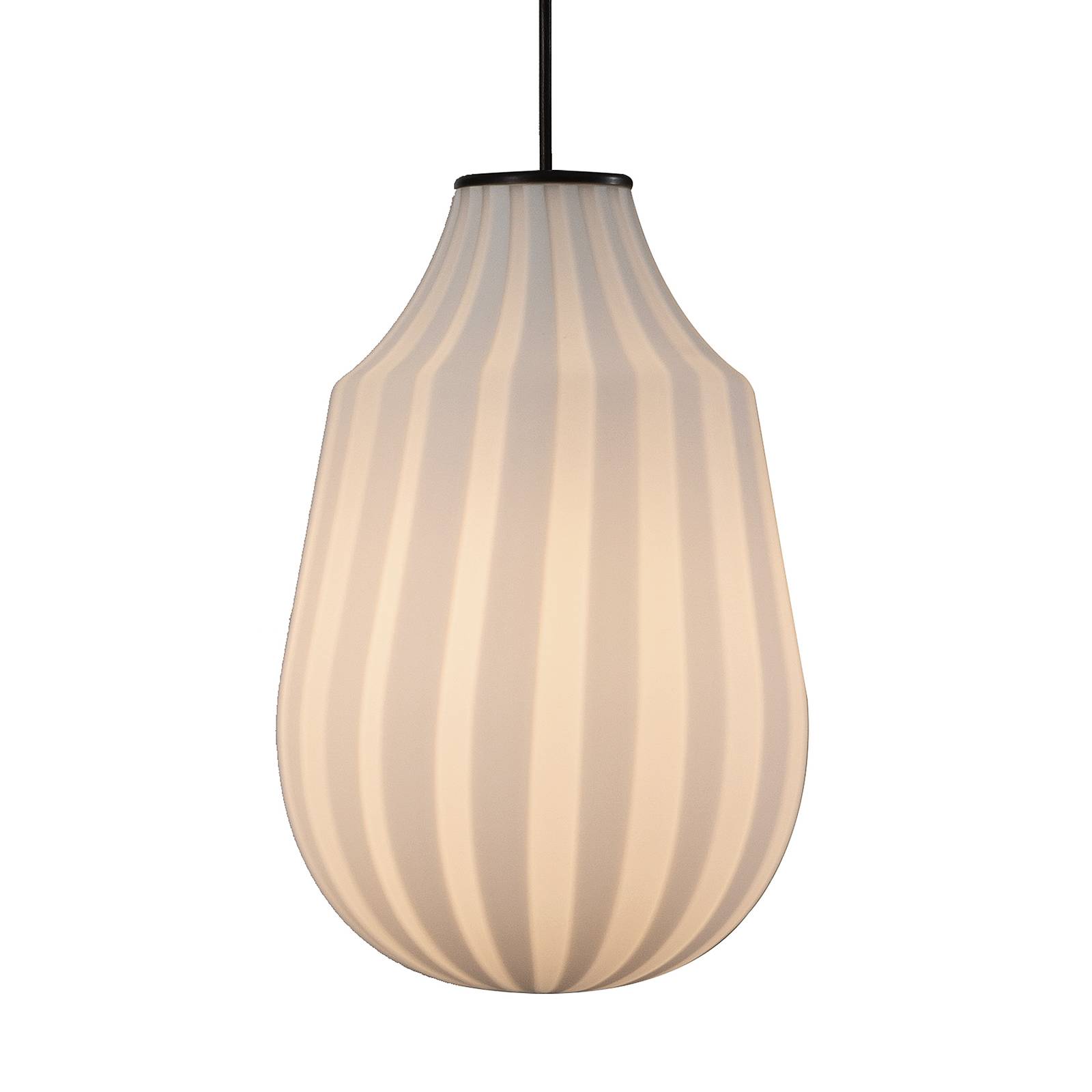 Karman Circus hanging light 37 cm, white glass, for Living / Dining Room, glass, aluminium, metal, E27, 105 W, H: 37 cm