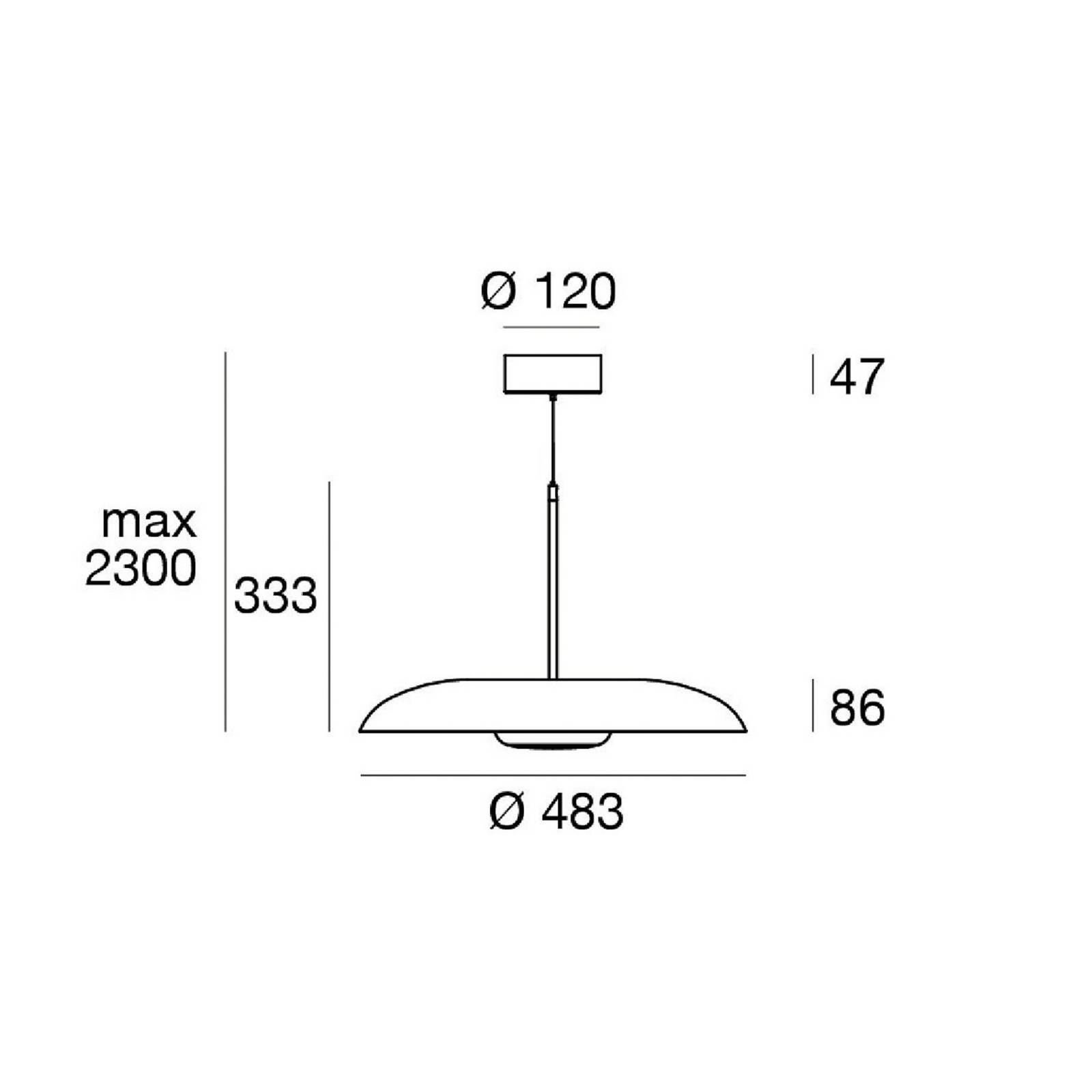 LED-Hängelampe Basin_P, weiß, Metall, Ø 49 cm, IP40 günstig online kaufen