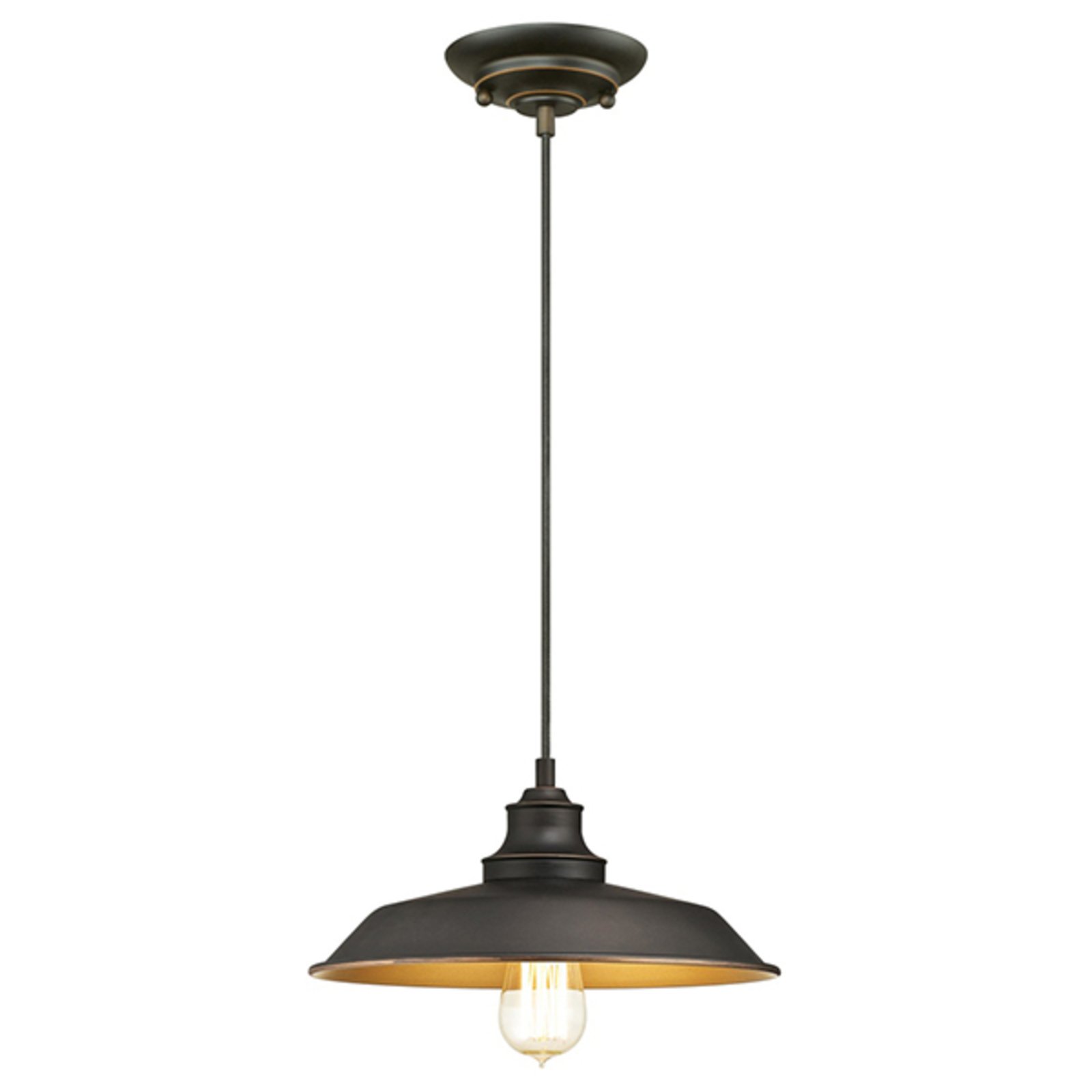 Westinghouse hanglamp Iron Hill, zwart, 1-lamps