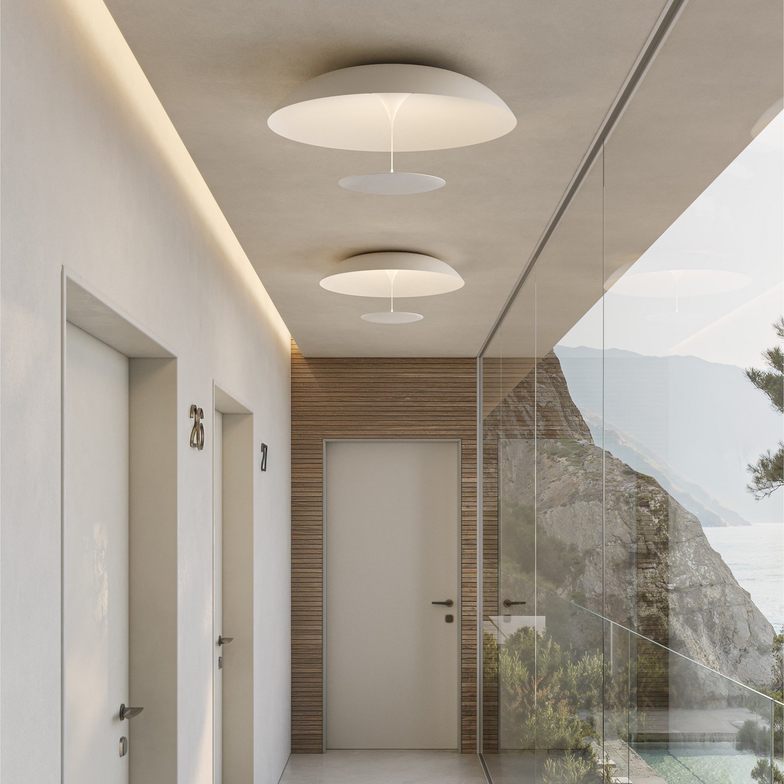Karman Plafonnier LED BLANCO, Ø 92 cm, blanc, métal