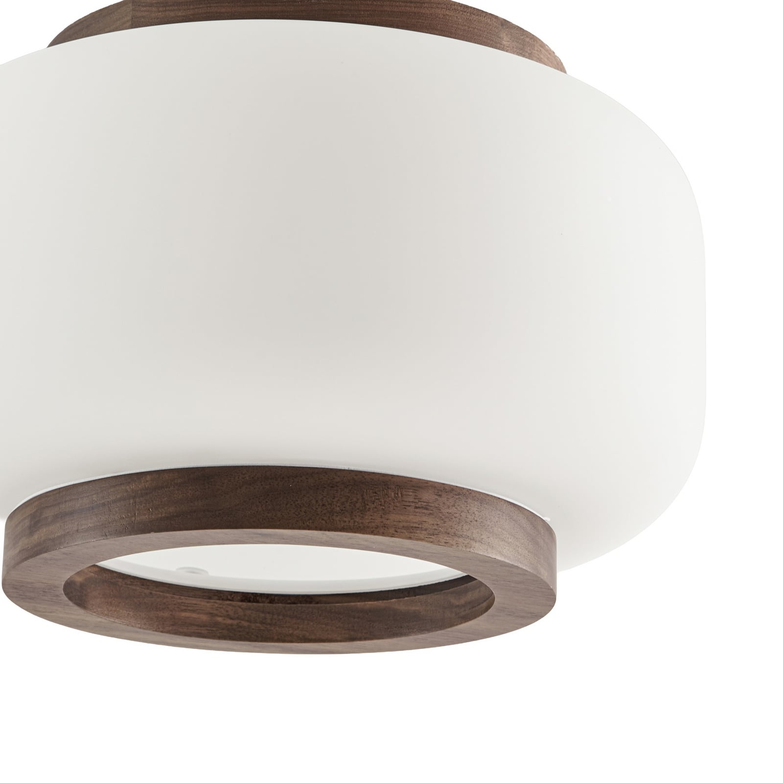 Suspension LED Quitani Shiro, à 3 lampes, bois/verre