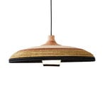 Forestier Grass pendant light M, rattan and abacá