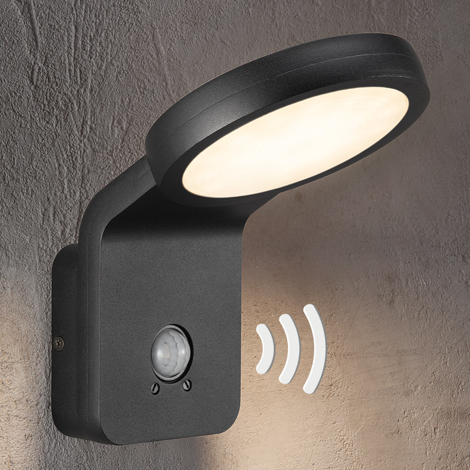 LED-Außenwandleuchte Marina mit IR-Sensor