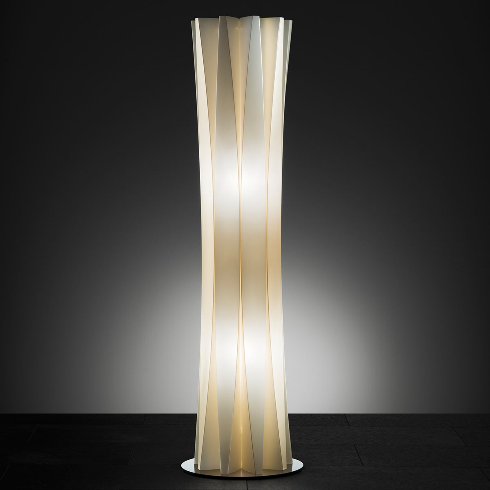 Slamp Elegant BACH floor lamp, height 116 cm gold, for Living / Dining Room, Opalflex, E27, 24 W, energy efficiency: A++, H: 116 cm