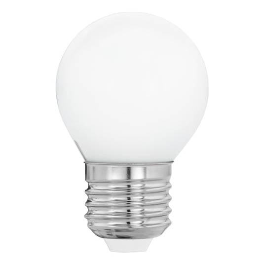 LED-lampa E27 G45 4W, varmvit, opal