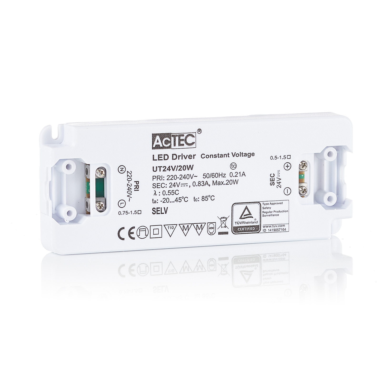 AcTEC Slim -LED-muuntaja CV 24V, 20W