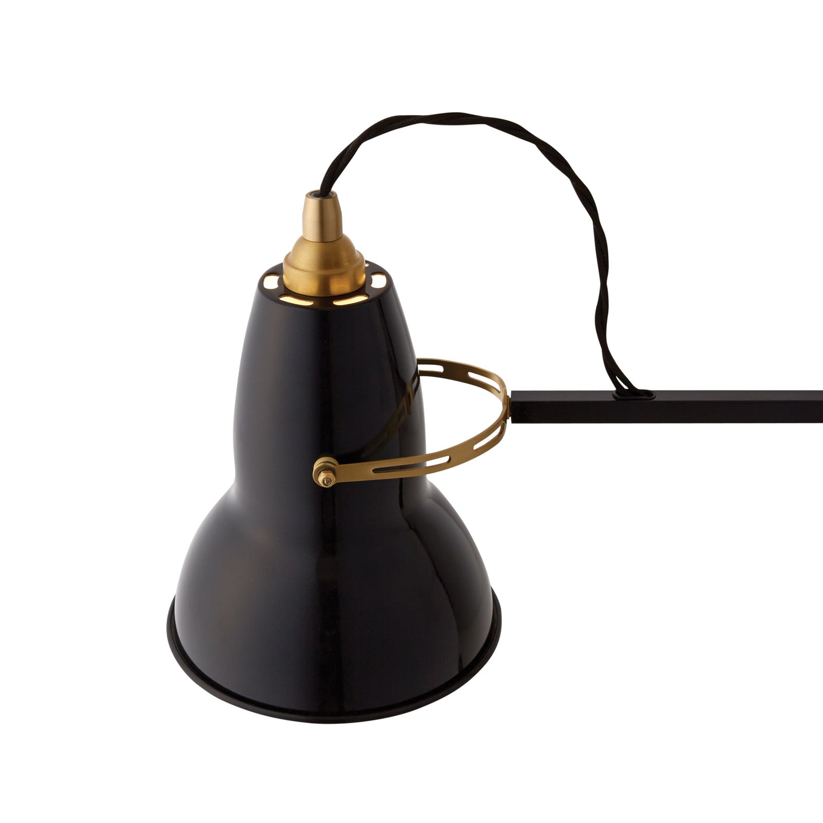 Original 1227 v&auml;gglampa svart m&auml;ssingskontakt Anglepoise - Arbetsrum / hemkontor - Design - Metall - Med en ljusk&auml;lla