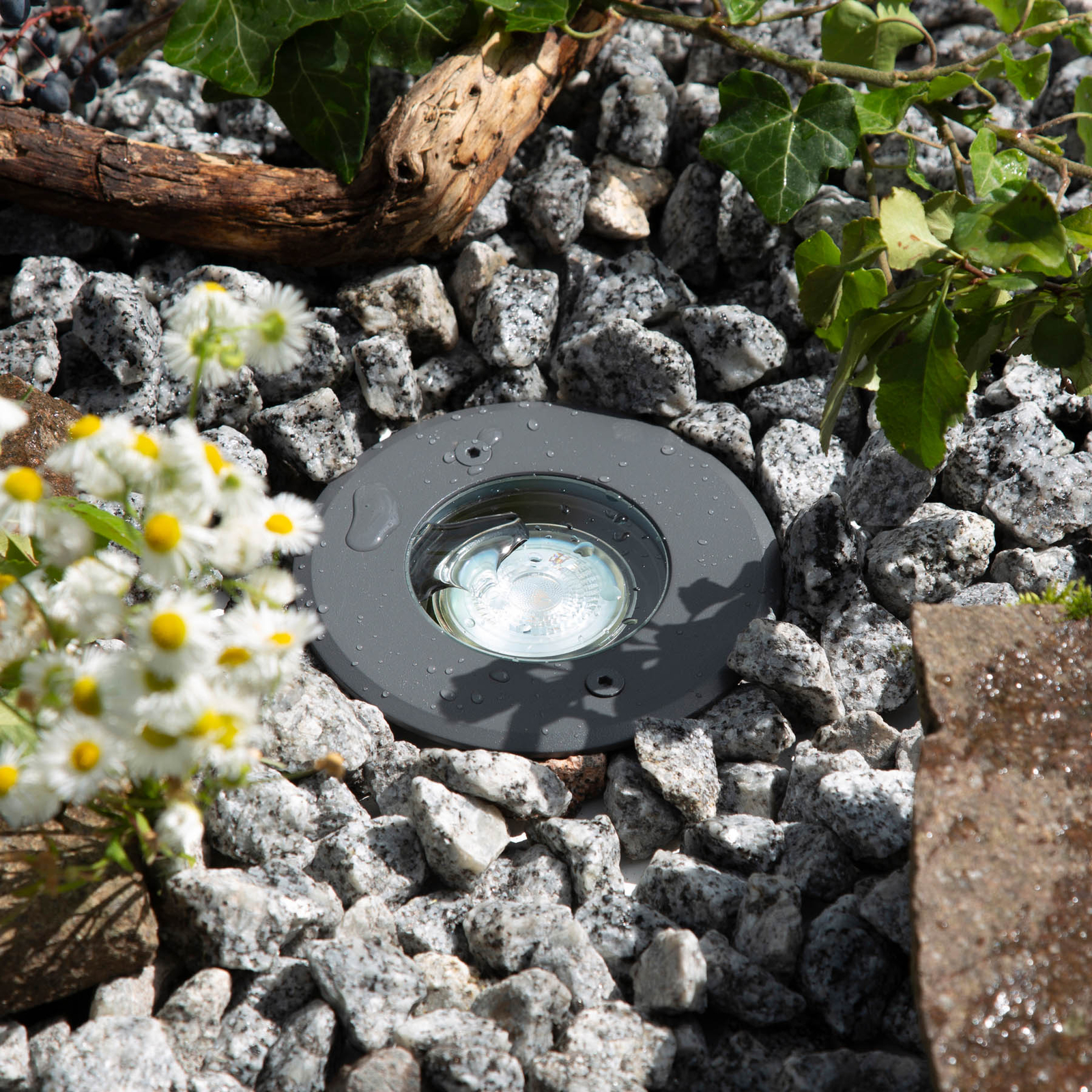 EVN Talpa вградена подова лампа GU10 от неръждаема стомана, кръгла