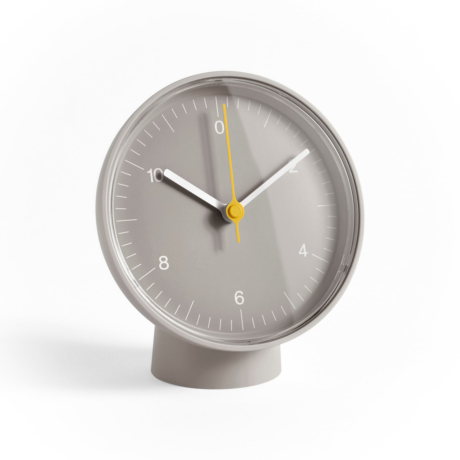 HAY Tischuhr Table Clock, grau, Kunststoff, Höhe 14 cm