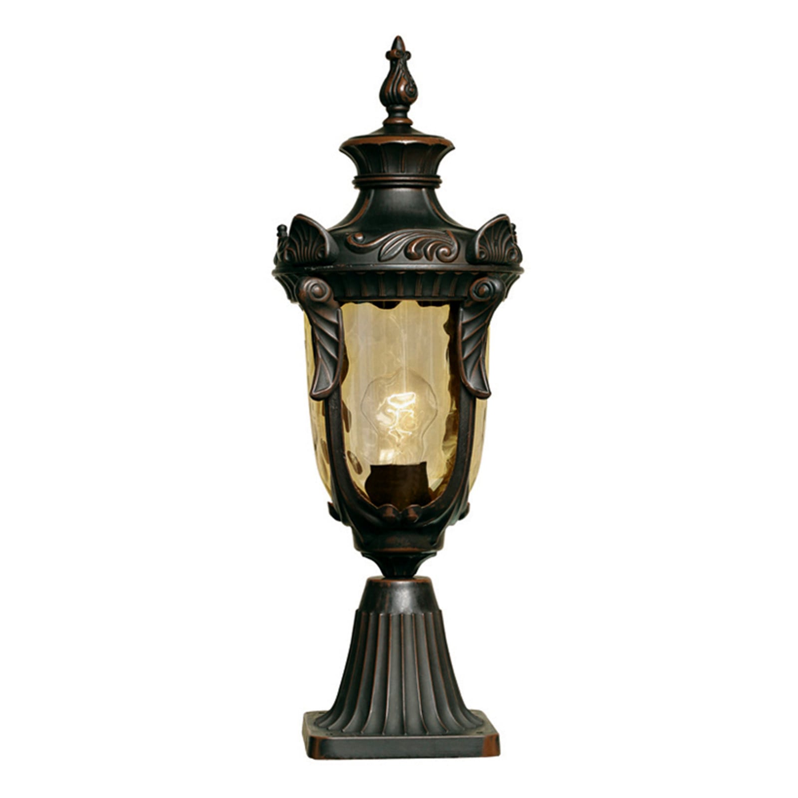 Philadelphia podna lampa, bronca/jantar, 54 cm, IP43 - Elstead