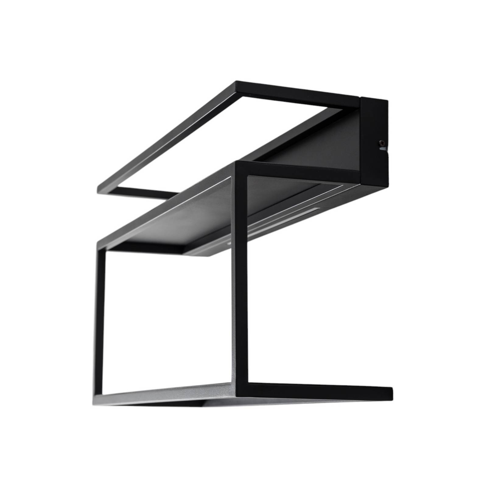 Kinkiet półkowy, czarny, stalowy, 60 cm długości, 1 x LED