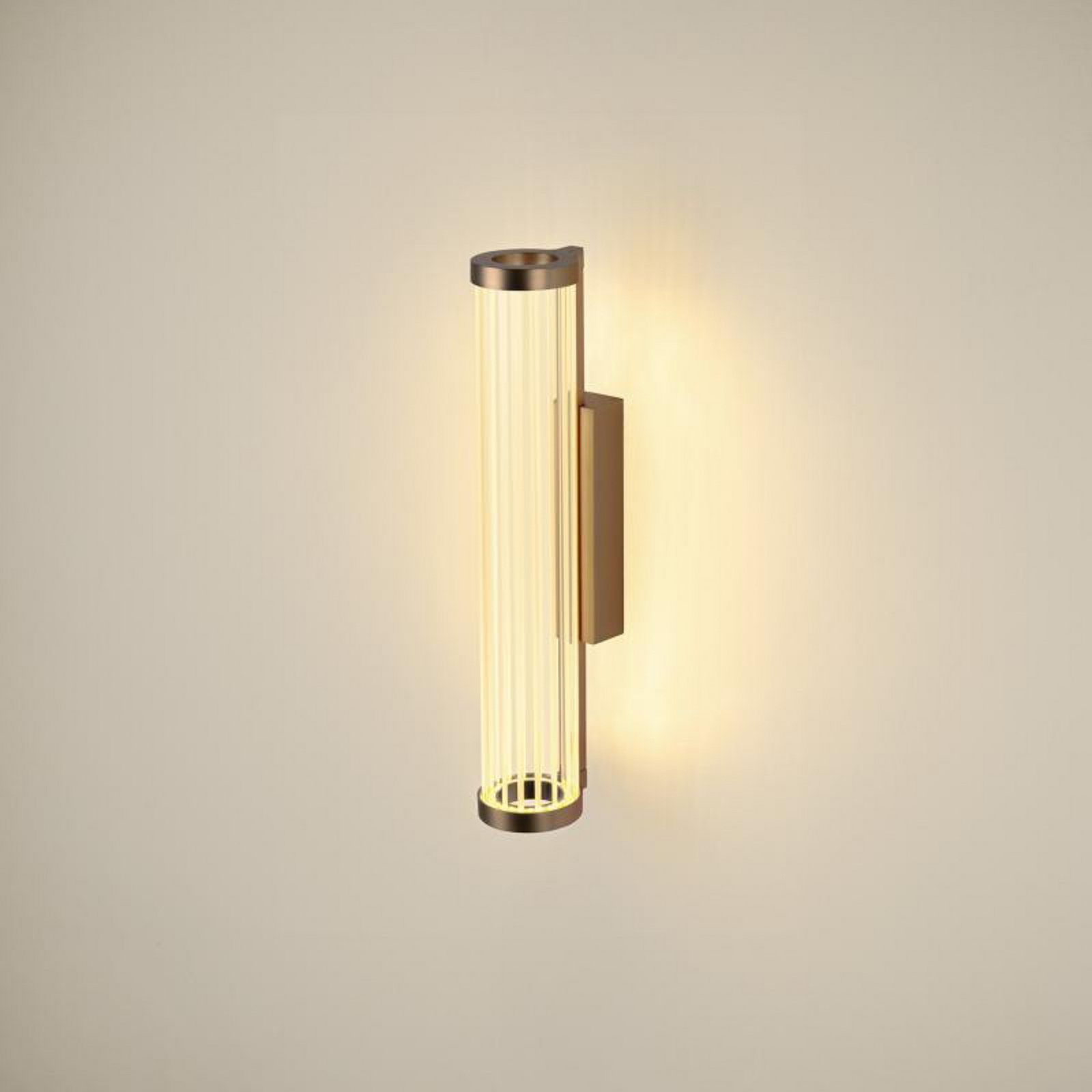 SLV LED wall lamp Quimera, copper-coloured, height 41 cm, CCT