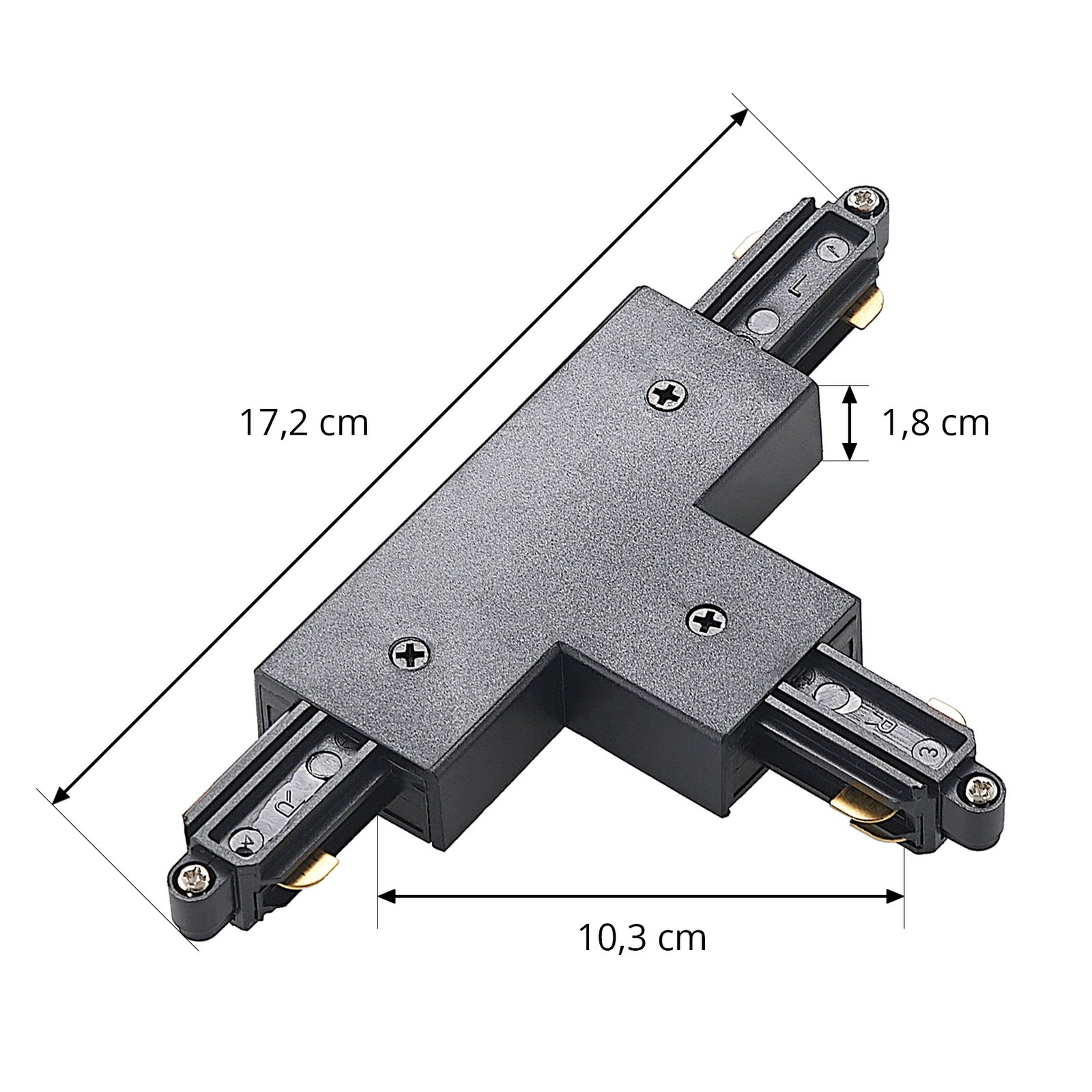 Linaro Track T-Connector Zwart - Lindby