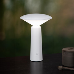 Lámpara pie LED exterior Jive batería dim blanco