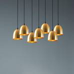 Tattoo 6183 pendant light, gold-coloured, metal, 7-bulb