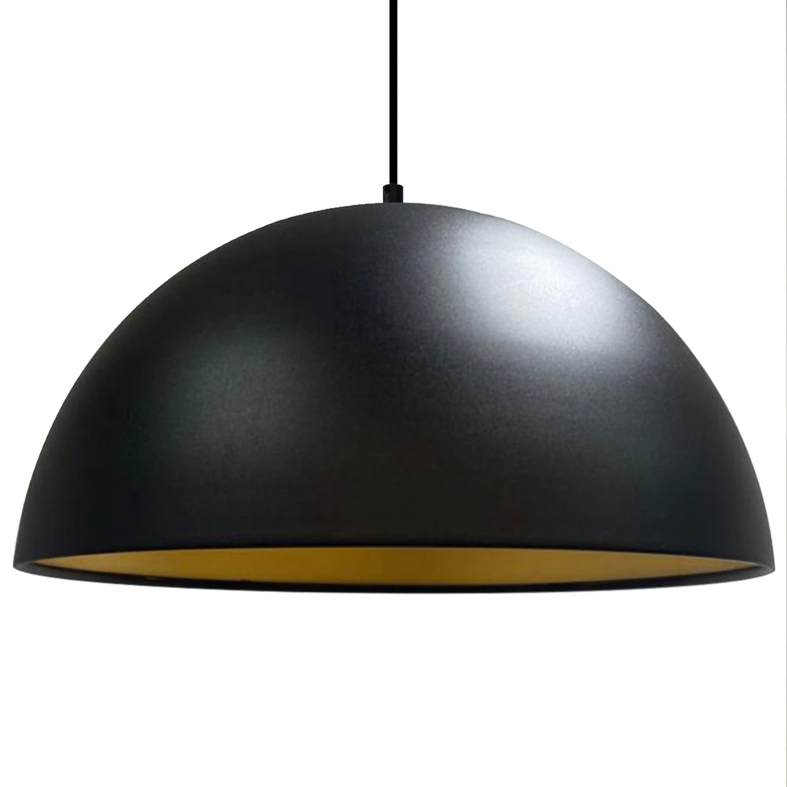 Lipeo függőlámpa, fekete/arany, Ø 40 cm, fém, E27