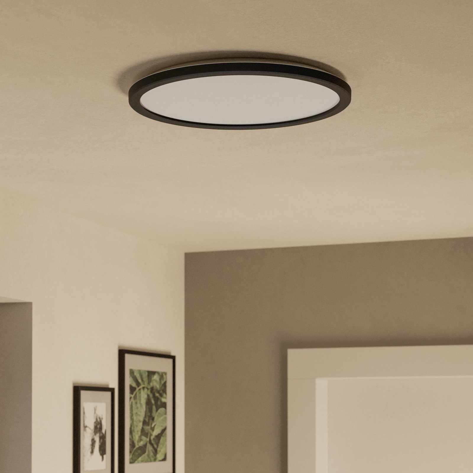 EGLO connect LED-taklampa Rovito-Z, svart, Ø 39 cm EGLO connect LED-taklampa Rovito-Z, svart, Ø 39 cm