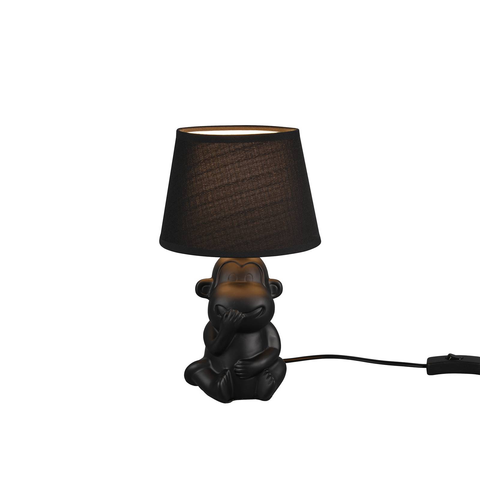 Asztali lámpa Chita kerámiából, fekete
