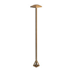 Lampione a LED Aura Edge, altezza 100 cm, ottone anticato, IP65